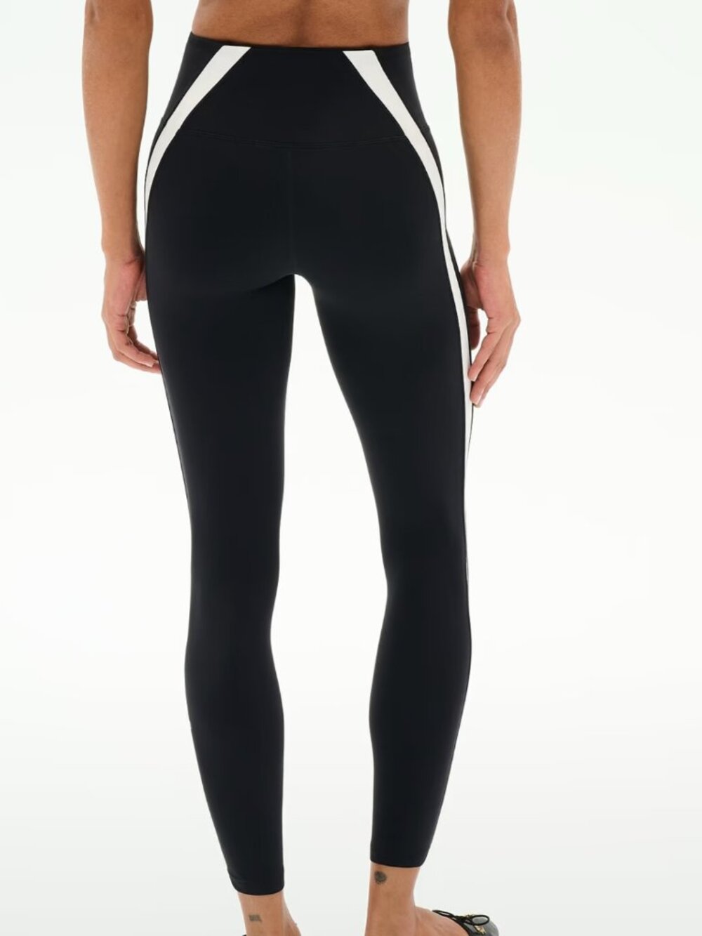 SPLITS59 Miles High Waist Rigor 7/8 Leggings Black White Medium $138